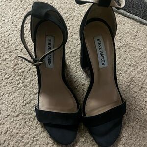 Steve Madden Black Ankle Strap Heels
